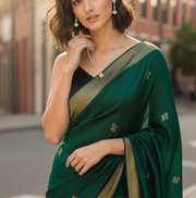 Dual Swag 925 Sterling Silver Necklace with earring Set Studded with Cubic Zircons